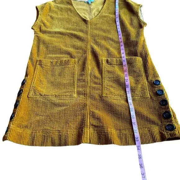 Madewell Corduroy Side-Button Shift Dress- Size Small - Picture 12 of 12